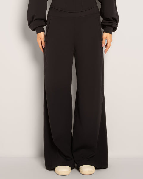 TA3 Cloudlined Wide Leg Pant - Soft Black