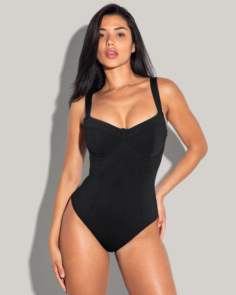Lifty Black One Piece Shapewear Swimsuit TA3