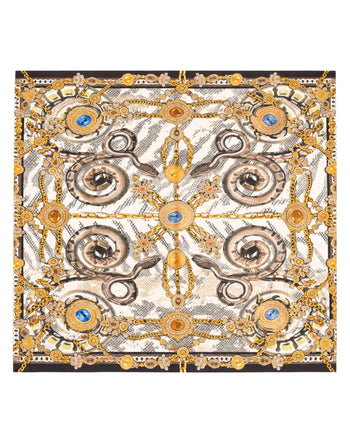 Outline image of Square Scarf - Tiger Chain