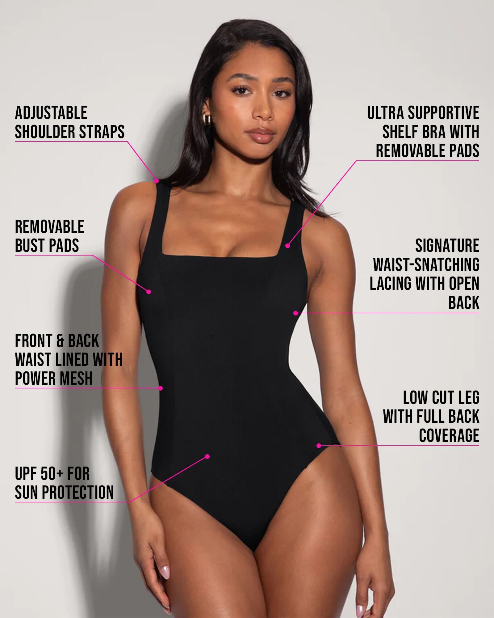 正規品 タグ付き andmary Natalie swimsuit black Natalie swimsuit