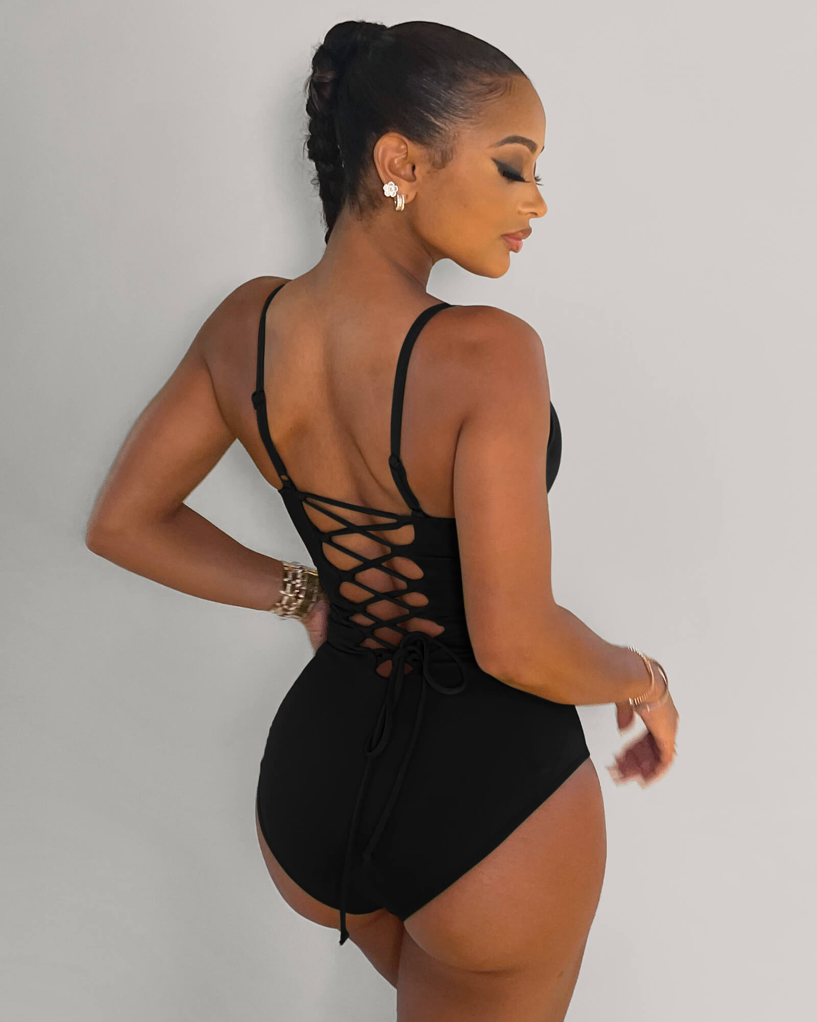 Lace Front One-Piece Swimsuit - Ready to Wear