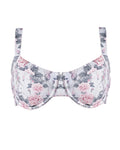 Outline of Lifty Tie Back Bikini Top - Blue Thorny Rose