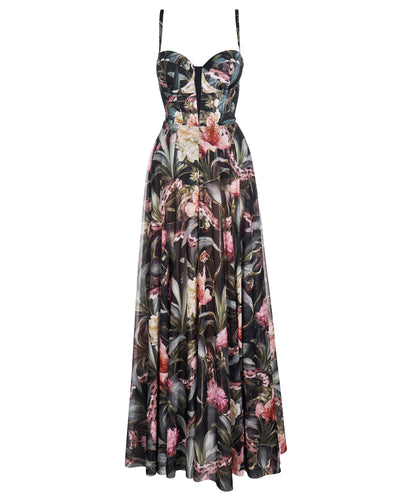 Outline image of Bombshell Maxi Dress - Midnight Peony