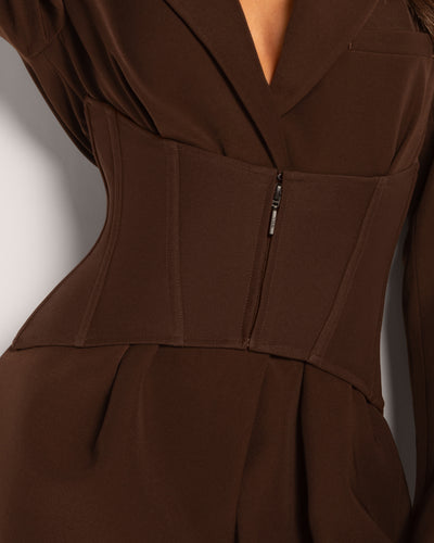 Close up image of Corset Belt - Espresso 
