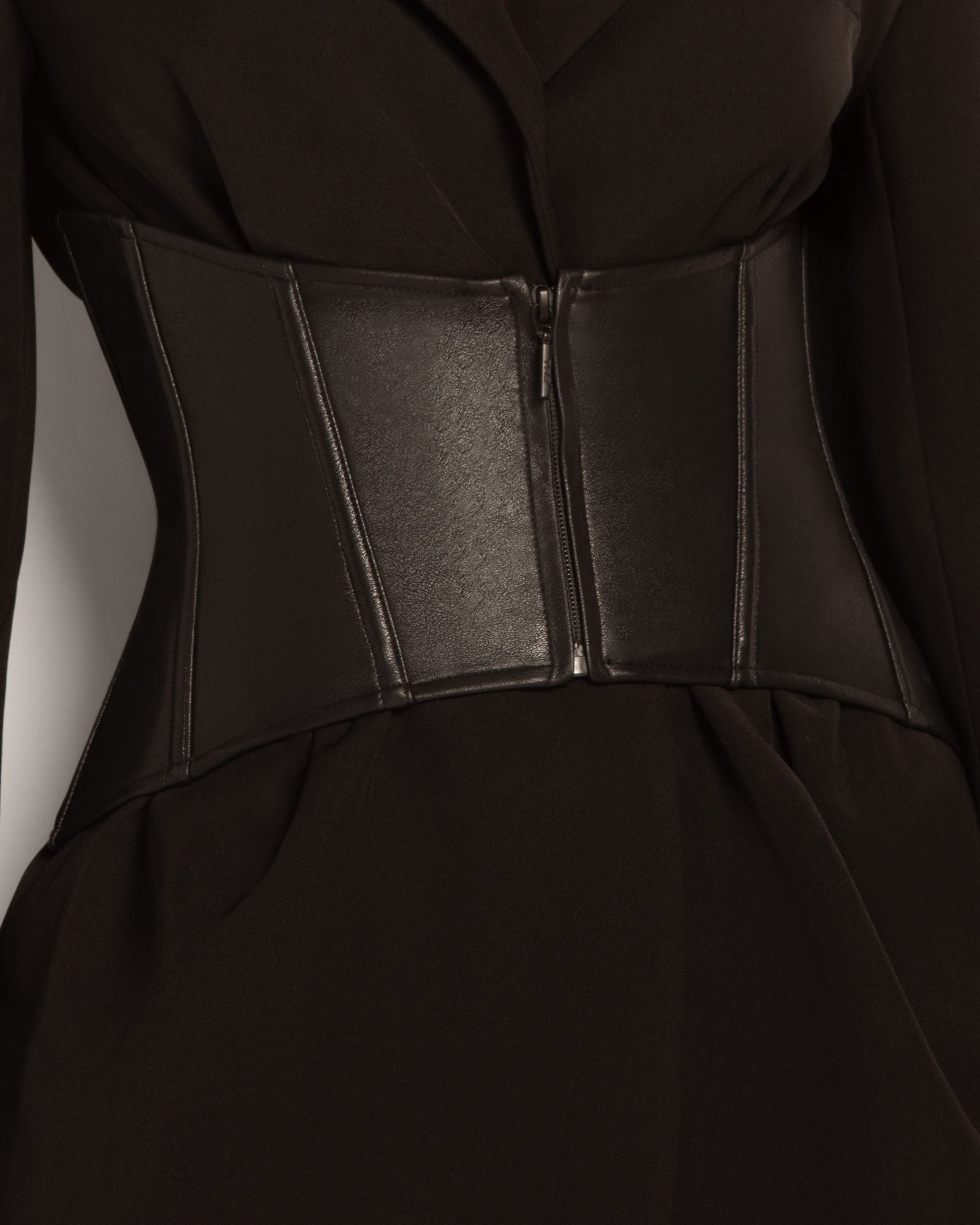 Corset Belt - Faux Leather Black | TA3