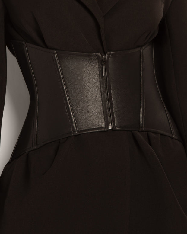 Close up image of Corset Belt - Faux Leather Black