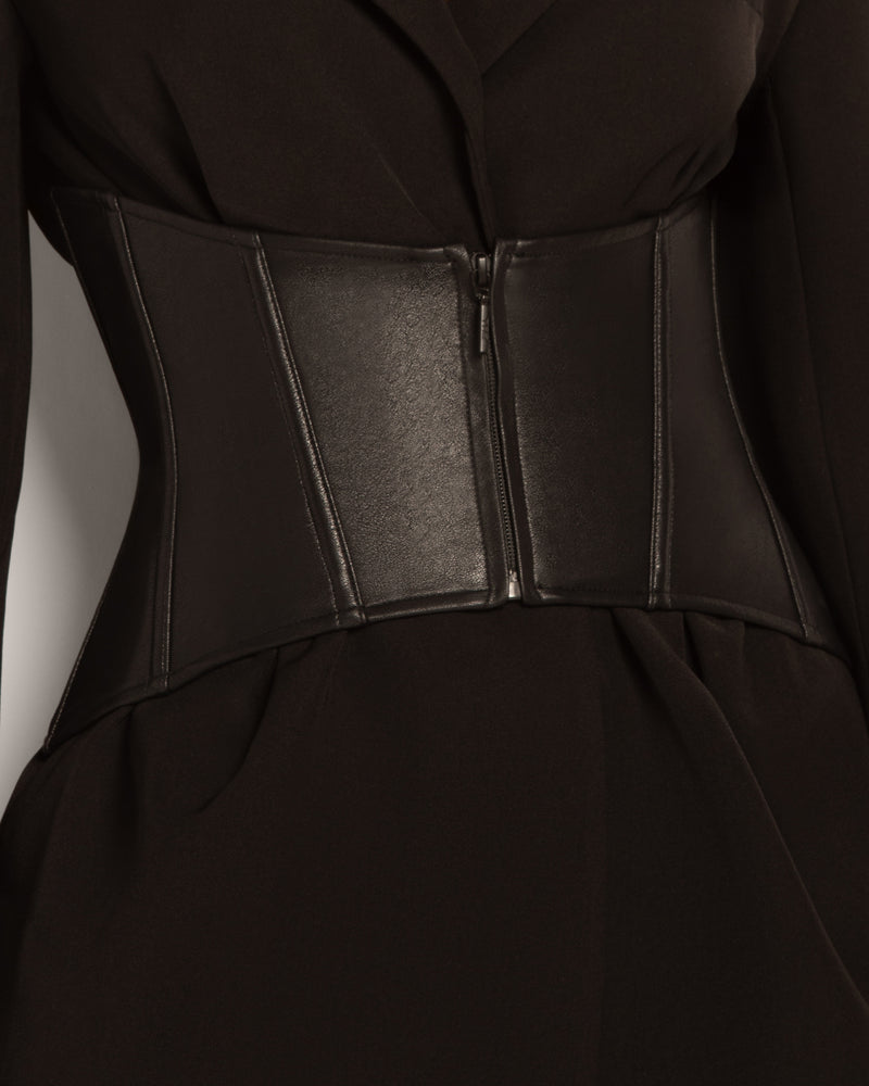 Close up image of Corset Belt - Faux Leather Black