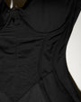 Close up fabric swatch of Corset Bodysuit - Black