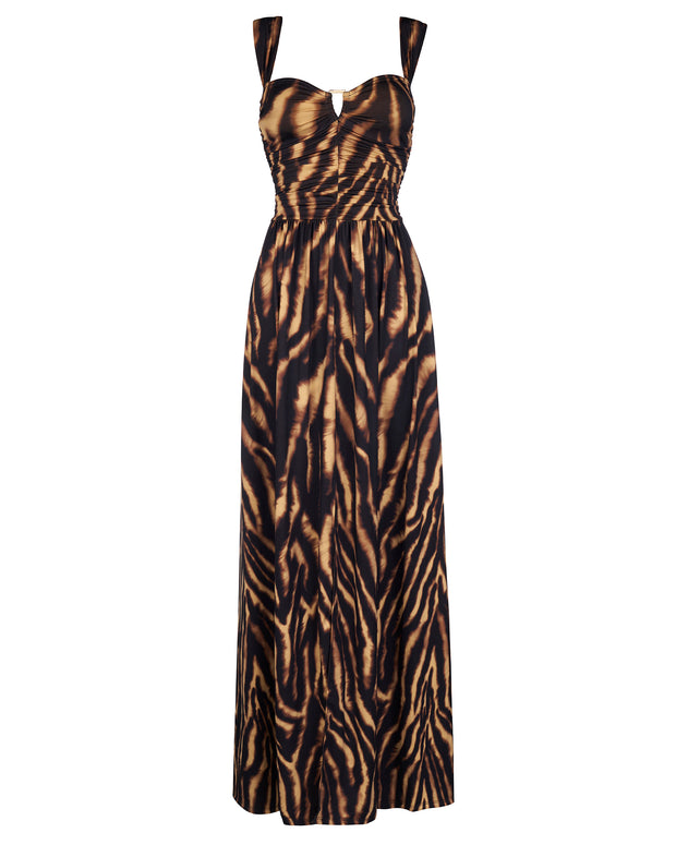TA3 Goddessy Maxi Dress - Golden Zebra - M - Shapewear Dress TA3 Goddessy Maxi Dress - Golden Zebra - M - Shapewear Dress
