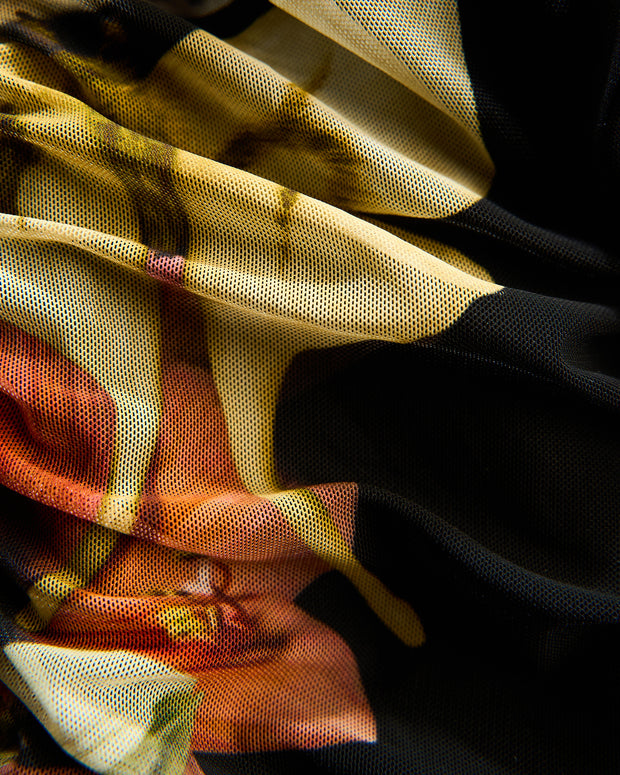 Fabric swatch of Sweetie Long Sleeve Midi Dress - Moody Floral