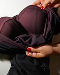 Zoomed in detail shot of Sweetie Mermaid Dress - Ombre Garnet