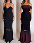 Before and after of Sweetie Mermaid Dress - Ombre Garnet