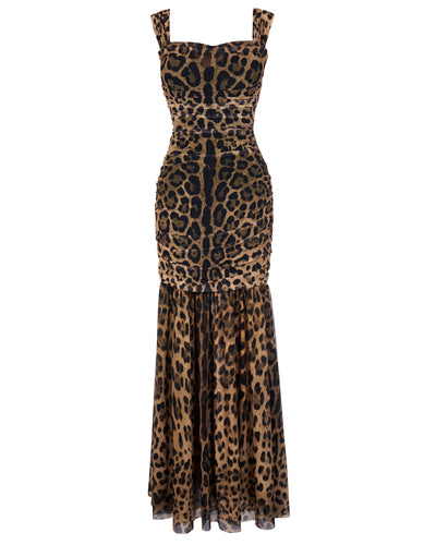 Sweetie Mermaid Dress - Symmetric Leopard