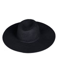 Outline image of Shady Wide Brim Straw Full Sun Protection Hat - Black