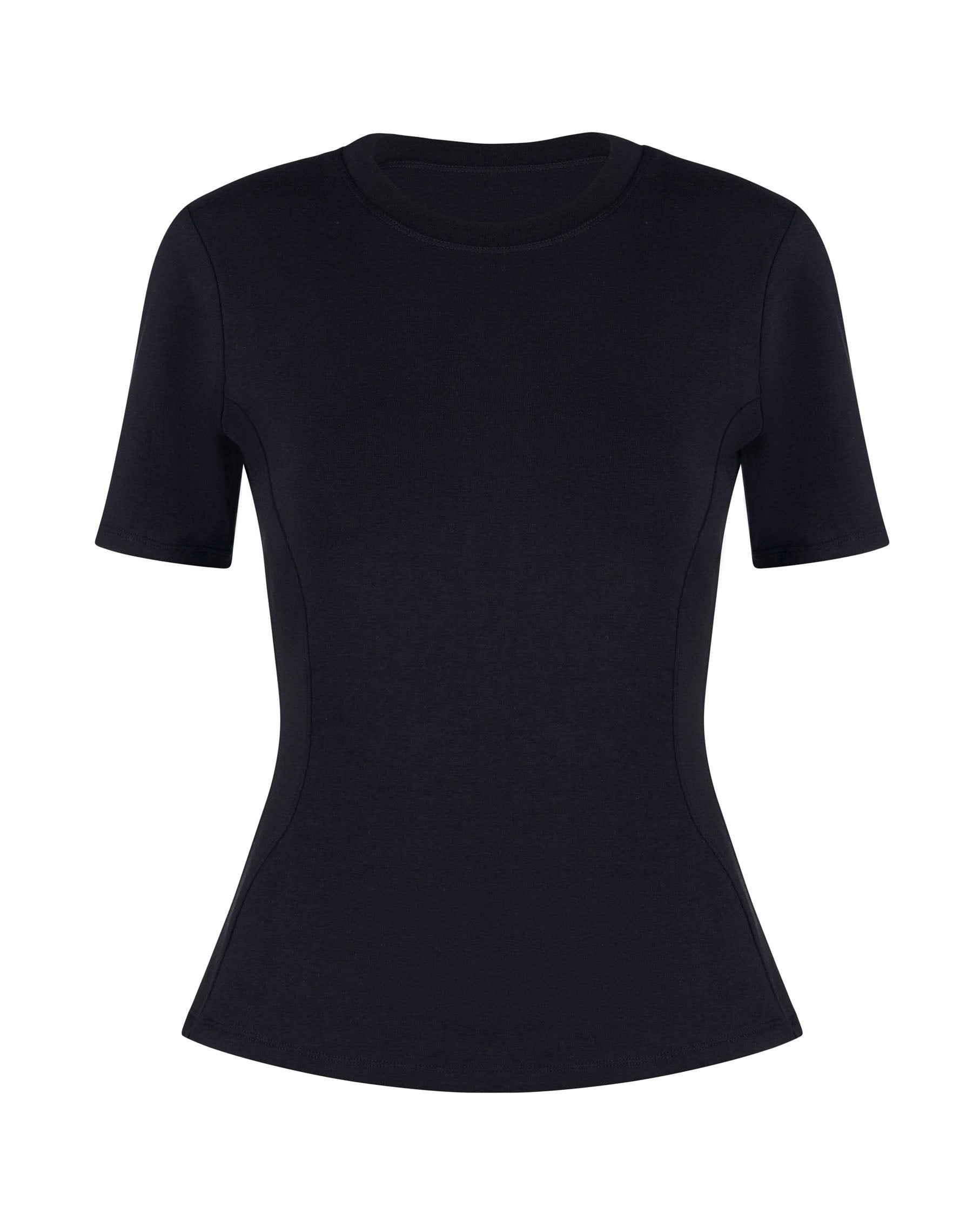 Sculpty Short Sleeve Shapewear Tee - Black | TA3