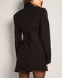Model Wears Convertible Blazer Mini Dress - Black Back View