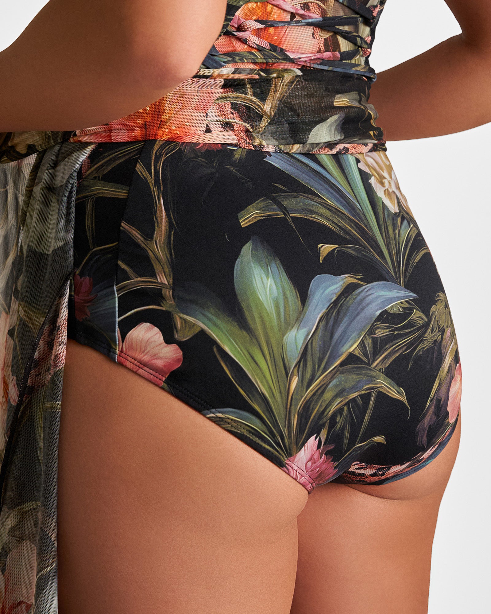 Bombshell Maxi Shapewear Dress - Midnight Peony | TA3