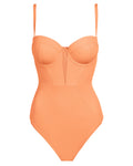 Outline image showing Bombshell Sculpting Bra-Sized Shapewear Swimsuit - Papaya
