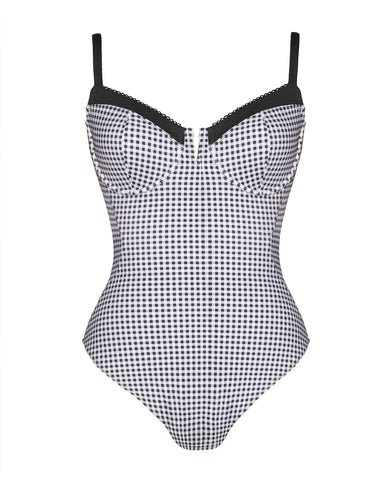 Back view of Brazilian Vixen - Gingham on model