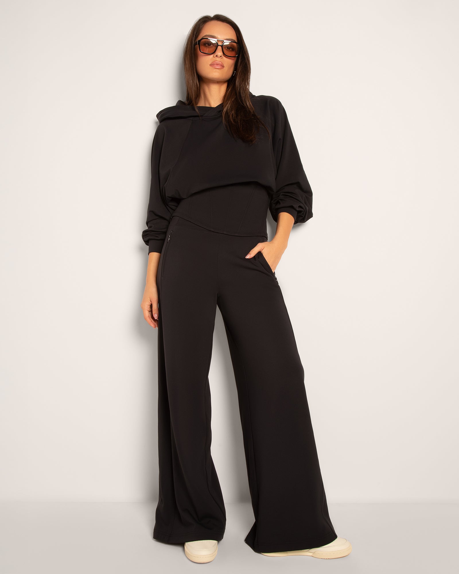 Cloudlined Wide Leg Pant - Soft Black | TA3