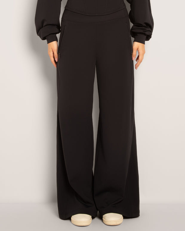 wide leg black dress pants Narcissus Women's Business Casual Slacks Straight with Pockets Elastic Waist Stretchy Office Trousers for Work (Black Regular S) at Amazon Women's Clothing store 34 Extra Tall Inseam Refined Suiting Wide Leg Trouser