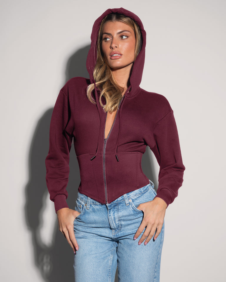 Corsety Hoodie - Dark Cherry