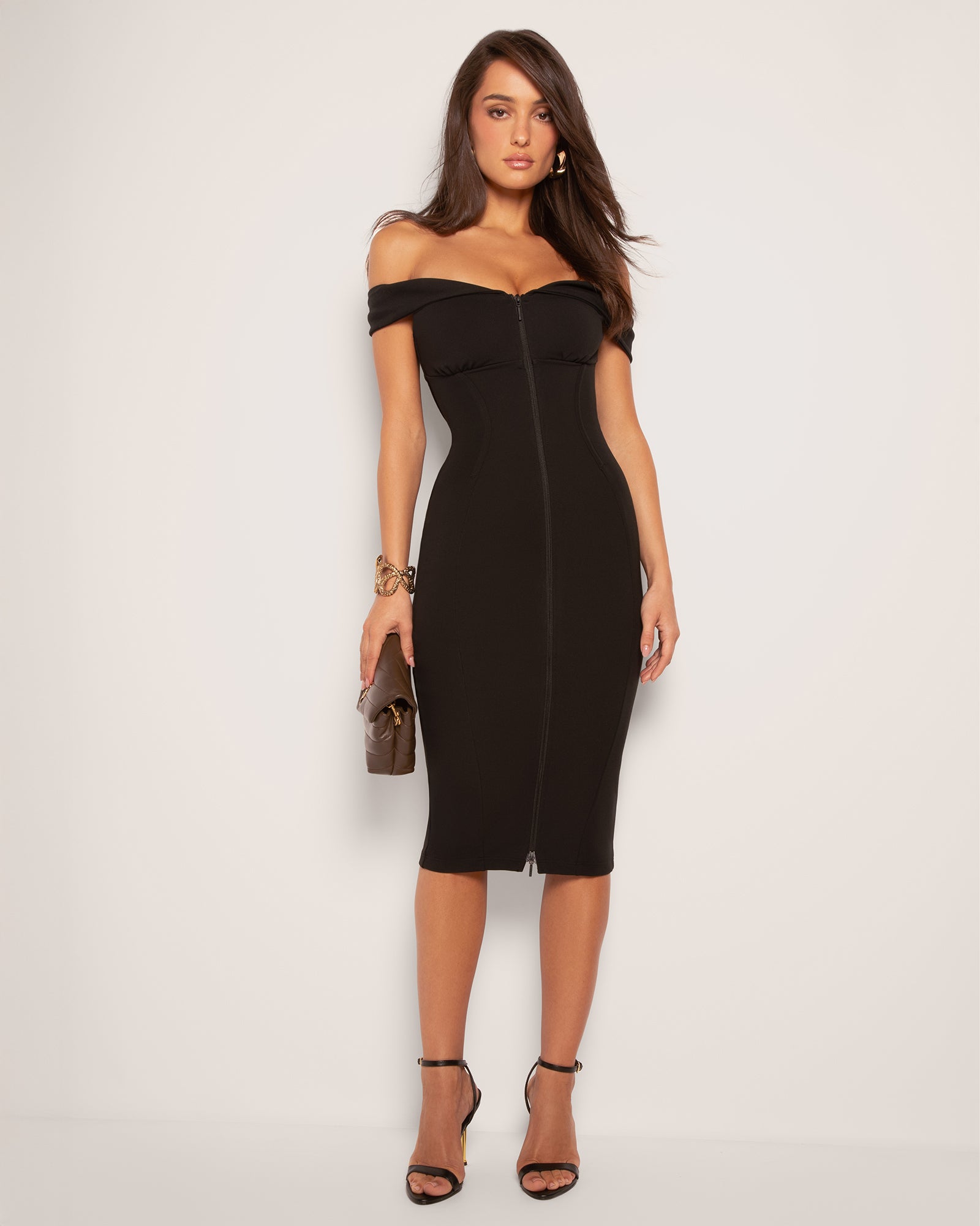TA3 Corsety Off Shoulder Pencil Dress - Black - Xs - Shapewear Dress TA3 Corsety Off Shoulder Pencil Dress - Black - Xs - Shapewear Dress