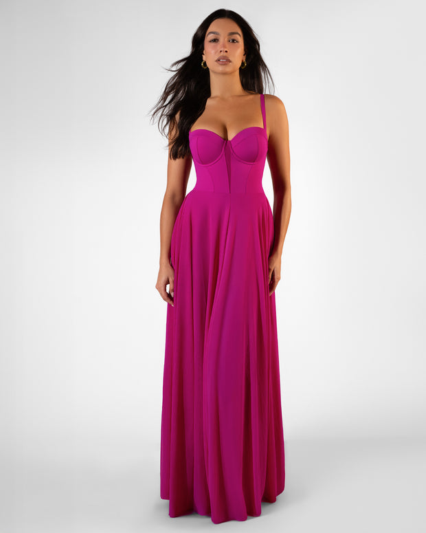 TA3 Bombshell Maxi Dress - Electric Fuchsia - M - Shapewear Dress TA3 Bombshell Maxi Dress - Electric Fuchsia - M - Shapewear Dress