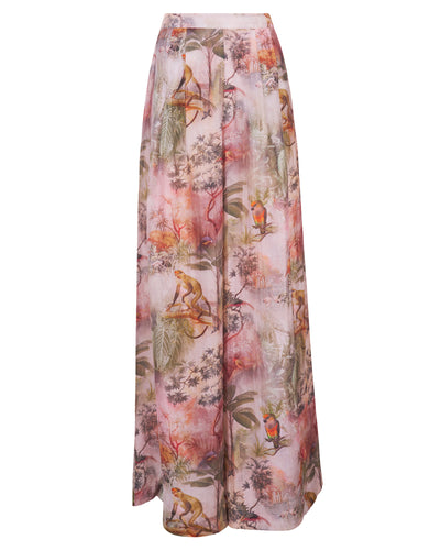Outline image showing Flowy Pull On Wide Leg Pant - Soft Tropical