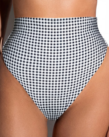 Close up image of Brazilian Smoothing Kini Bottom - Gingham