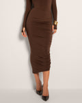Cllose up image of Goddess Shaping Skirt - Espresso