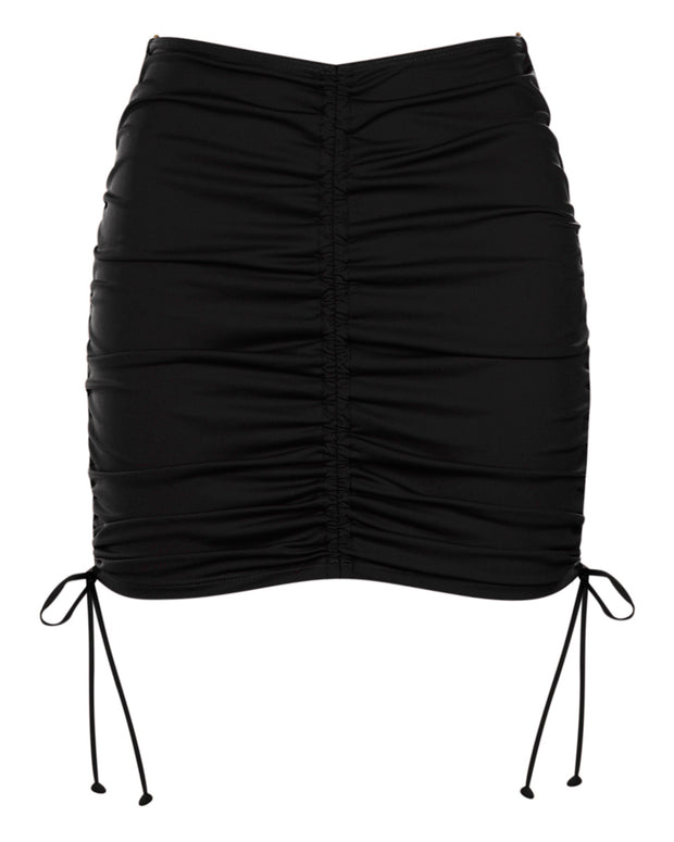 Outline image showing Mini Triangle Skirty Waterproof Shapewear Cover-Up - Black