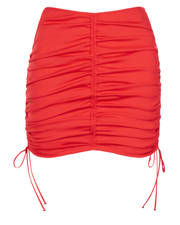 Outline image showing Mini Triangle Skirty Waterproof Shapewear Cover-Up - Red