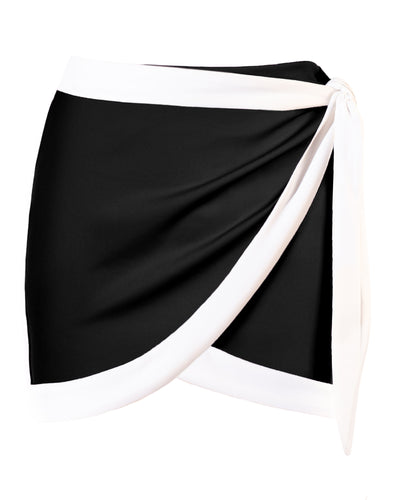 Outline image of Mini Wrap Skirty - Black White