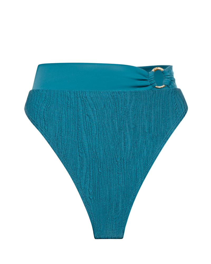 Outline image showing Ring Kini Bottom - Wavy Oceana Bikini Shapewear