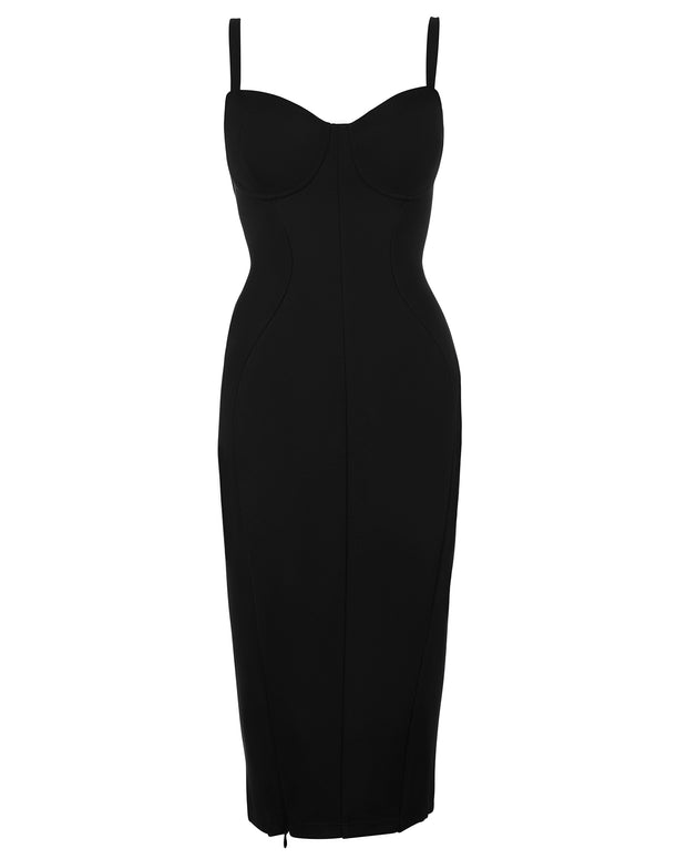 Ta3 Seamed Lushy Midi Dress - Black - S - Shapewear Dress Ta3 Seamed Lushy Midi Dress - Black - S - Shapewear Dress