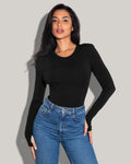 Shapey Crew Neck Top - Black