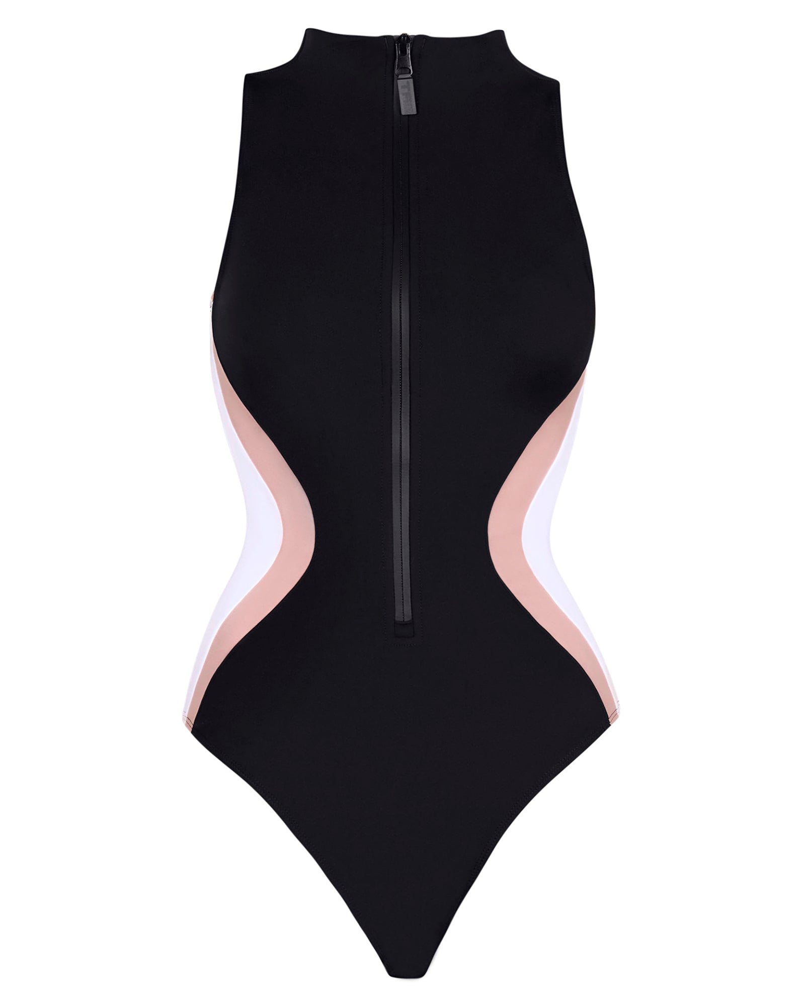Sleeveless Surfy Shapewear Swimsuit - Contour Black/Rose/White | TA3