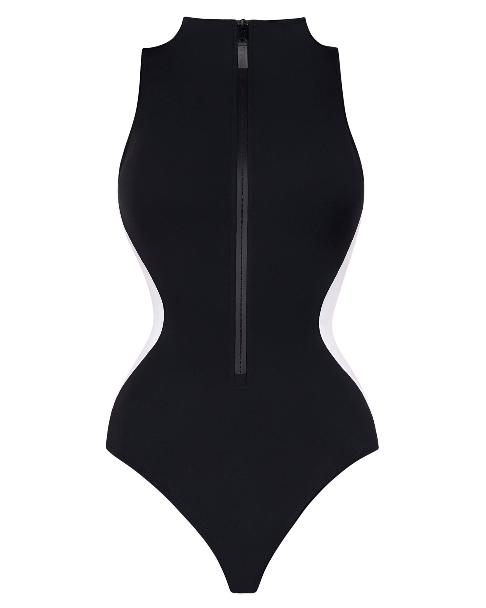 Sleeveless Surfy One Piece Shapewear Swimsuit - Black | TA3
