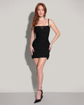 Sweetie Mesh Column Dress - Black