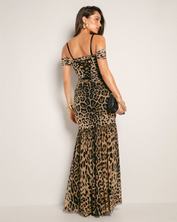 TA3 Sweetie Mermaid Dress - Symmetric Leopard - S - Shapewear Dress TA3 Sweetie Mermaid Dress - Symmetric Leopard - S - Shapewear Dress