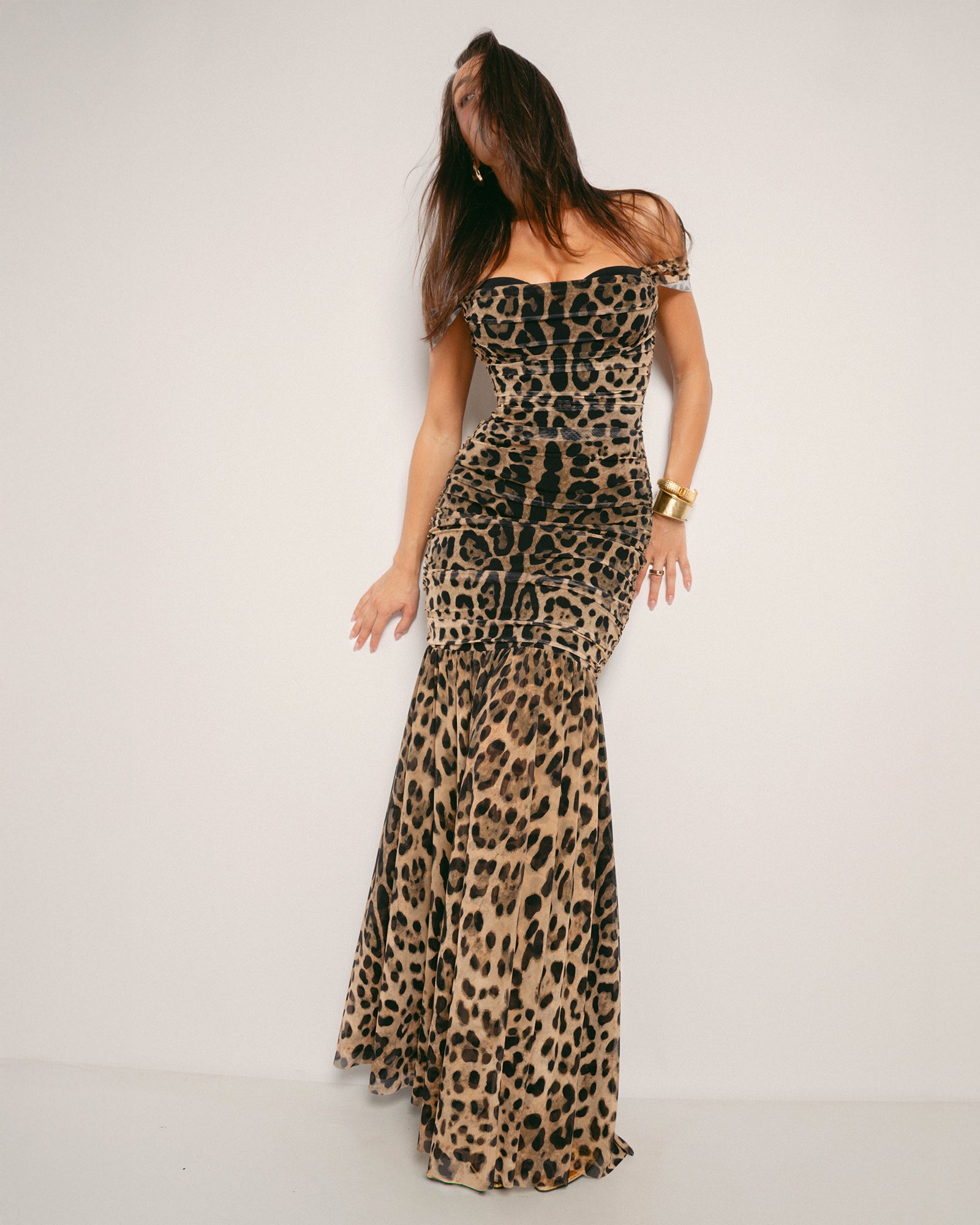 TA3 Sweetie Mermaid Dress - Symmetric Leopard - S - Shapewear Dress TA3 Sweetie Mermaid Dress - Symmetric Leopard - S - Shapewear Dress