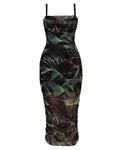 Outline image of Sweetie Mesh Column Dress - Black Lily