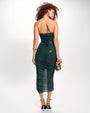 Front view full body of Sweetie Mesh Column Dress - Sequin Pine