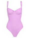 Outline image showing Sweetie Shapewear Swimsuit With Sweetheart Neckline - Wild Violet