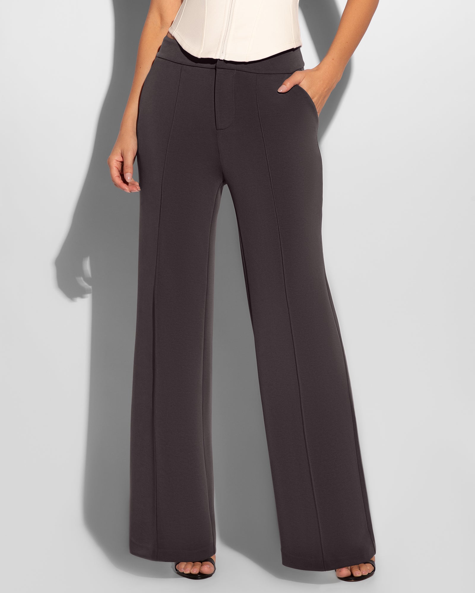 everyone ALWAYTH troweather pants サイズL Swuity Medium Rise Relaxed Wide Leg Pant - Graphite | TA3