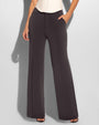 Swuity Medium Rise Relaxed Wide Leg Pant - Graphite close up front