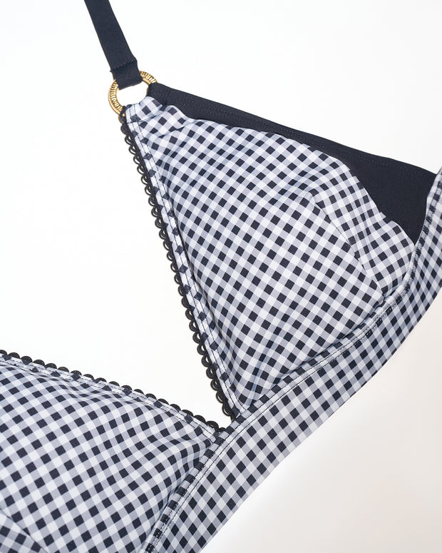 Triangle Bikini Top - Gingham