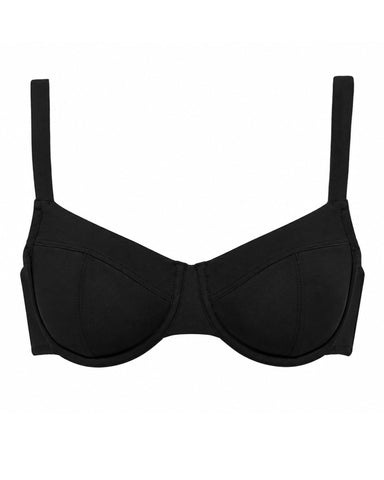 Outline image of Lifty Tie Back Bikini Top - Black
