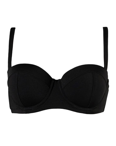 Back view of Bombshell Bikini Top - Black on model